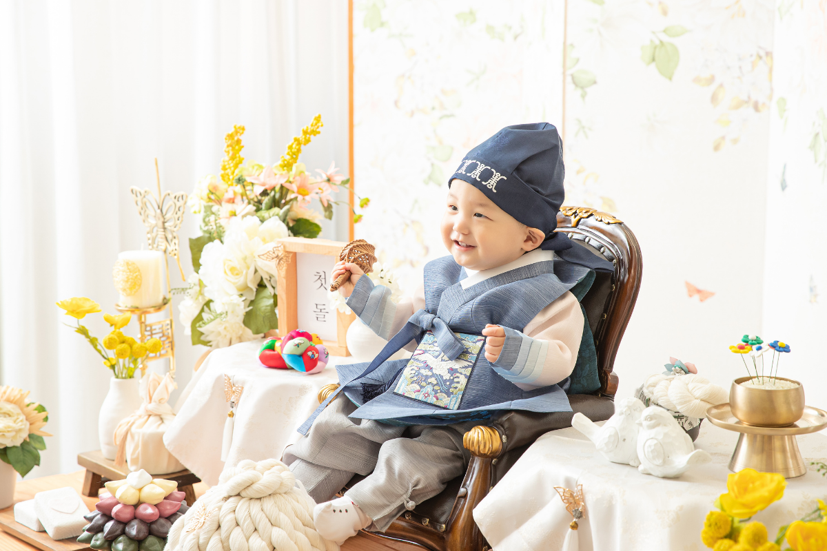 Baby boy hanbok outlet for sale