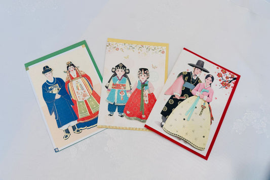 Korean traditional Hanbok Card