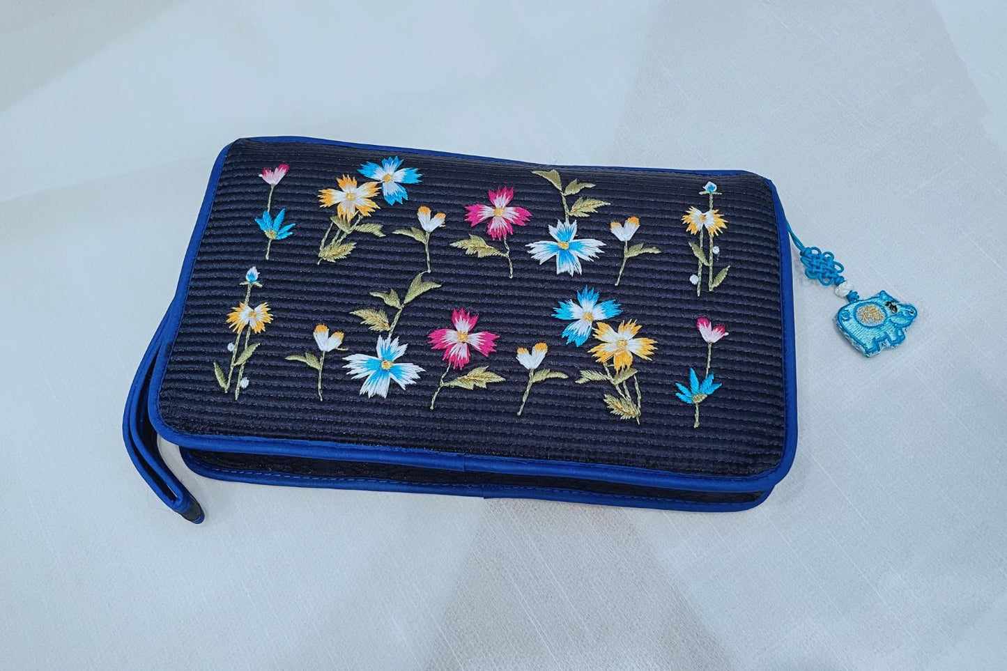 Floral Embroidered Pouch